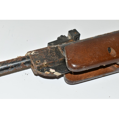 226 - A .22'' WEBLEY & SCOTT VULCAN AIR RIFLE, in working order but with heavily corroded metalwork render... 