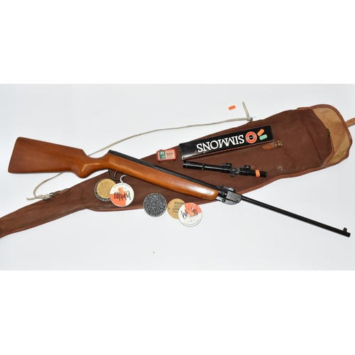 229 - A .22'' HAENEL MODEL 302 AIR RIFLE, serial number 439756, in good working order, its metal work is l... 