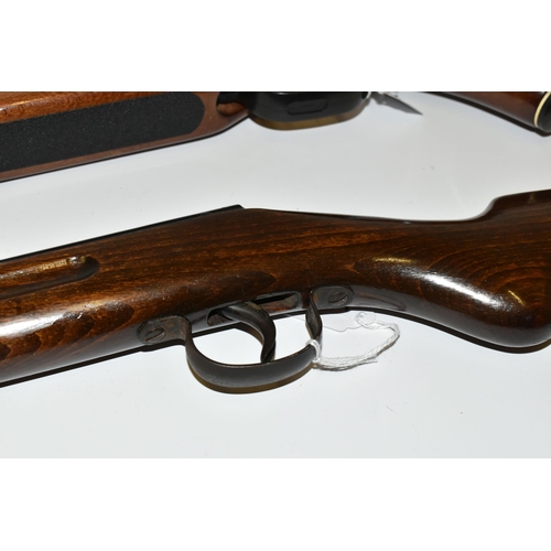 235 - A .22'' DIANA MODEL 22 AIR RIFLE, made in Germany,  in good working order with very little loss of i... 