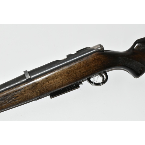 238 - A 12 BORE STEVENS MODEL 58D BOLT ACTION SHOTGUN,  fitted with a non-detachable magazine which is sta... 