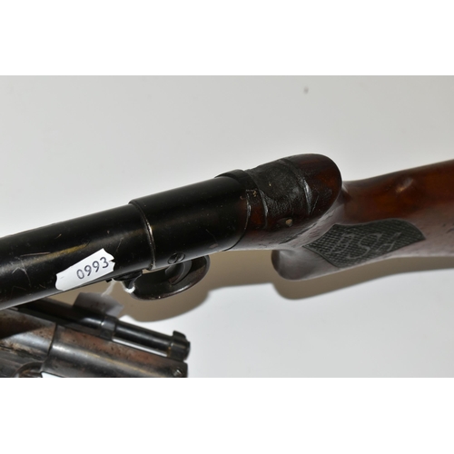 249 - AN ANTIQUE .177'' B.S.A. BREAKDOWN MODEL SPRING AIR RIFLE, serial number 5904, in working order but ... 