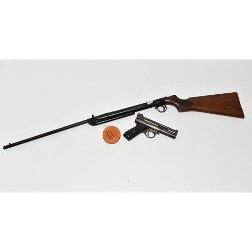 249 - AN ANTIQUE .177'' B.S.A. BREAKDOWN MODEL SPRING AIR RIFLE, serial number 5904, in working order but ... 