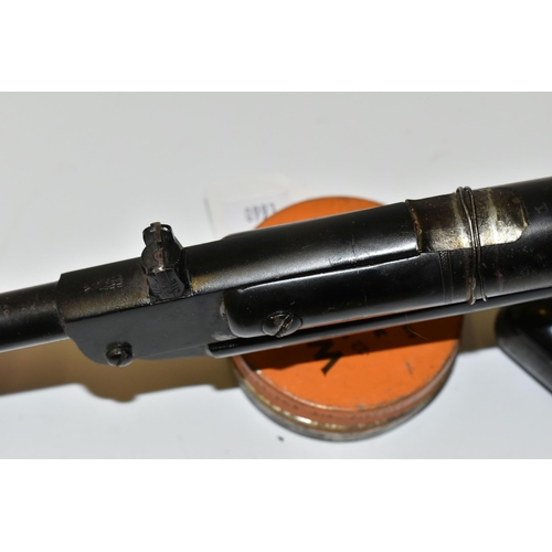 249 - AN ANTIQUE .177'' B.S.A. BREAKDOWN MODEL SPRING AIR RIFLE, serial number 5904, in working order but ... 