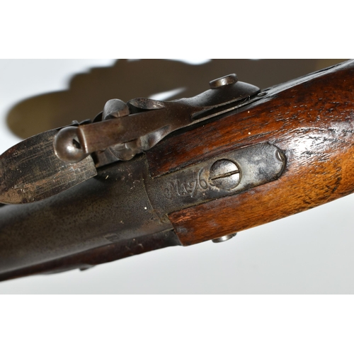 254 - A GOOD QUALITY REPRODUCTION OF FLINTLOCK FRENCH MILITARY PISTOL, expertly aged,its lock is marked Mr... 