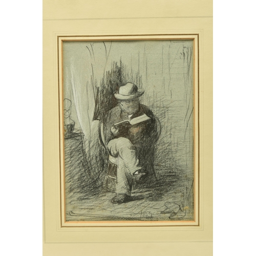 265 - EDWARD THOMPSON DAVIS (1883-1867) 'THE ARTIST'S FATHER', a seated portrait of a gentleman wearing a ... 