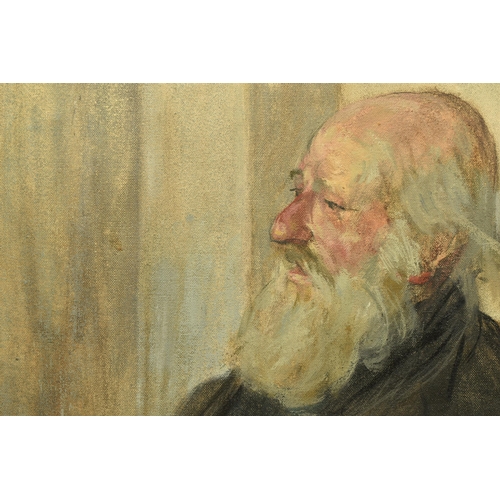 276 - ATTRIBUTED TO JOHN CARSWELL (BRITISH 1931-?) ' A PORTRAIT', a seated portrait depicting an old beard... 