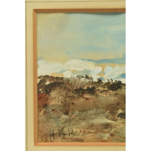 279 - HERCULES BRABAZON BRABAZON (1821-1906) A LANDSCAPE STUDY WITH SNOW CAPPED MOUNTAINS, initialled bott... 