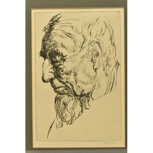 289 - JOHN LAVIERS WHEATLEY (1892-1955) 'OLD ROGERS', a dry point etching depicting a profile portrait of ... 