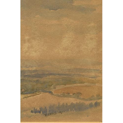 291 - RONALD GRAY (1868-1951) 'NEAR CROWBOROUGH', an East Sussex landscape, signed and dated 1911 bottom r... 