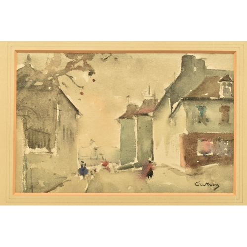 311 - LOUIS ARTICO (FRENCH 20TH CENTURY) A FRENCH STREET VIEW, signed bottom right, watercolour on paper, ... 