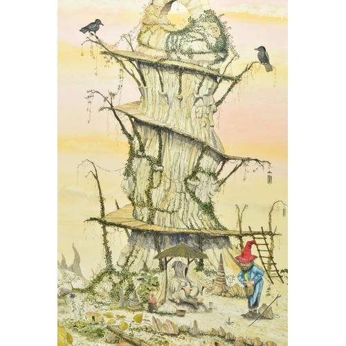 336 - DAVID AUSTIN (CONTEMPORARY) 'AND NO SPITTING!', a fantasy scene depicting a Peddler conducting a tra... 