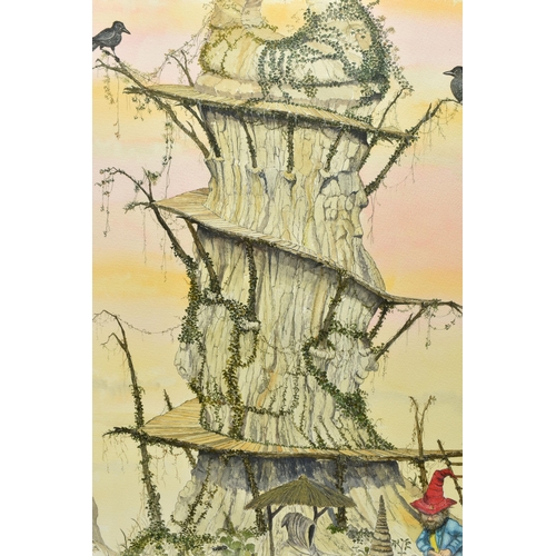 336 - DAVID AUSTIN (CONTEMPORARY) 'AND NO SPITTING!', a fantasy scene depicting a Peddler conducting a tra... 