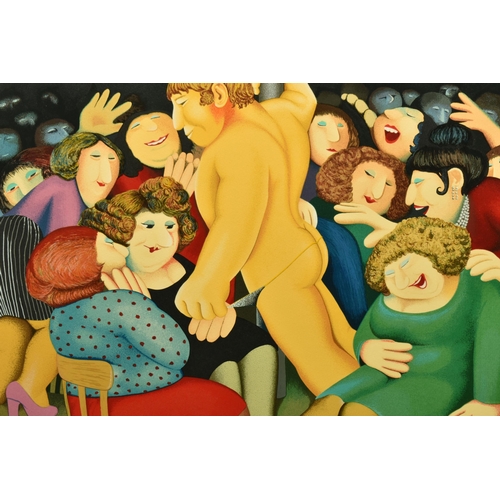 340 - BERYL COOK (BRITISH 1926-2008) 'LADIES NIGHT' SIGNED LIMITED EDITION PRINT, depicting a group of fem... 