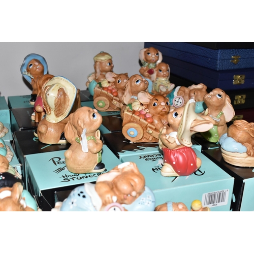 364 - A COLLECTION OF PENDELFIN RABBIT FIGURES, comprising boxed figures: Aunt Ruby (a little glue? residu... 