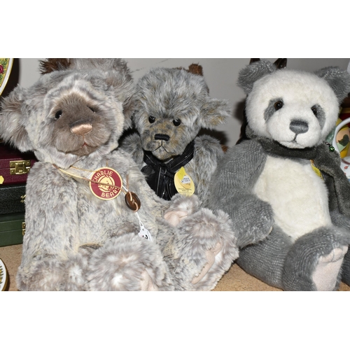 366 - FIVE CHARLIE BEARS, comprising CB121312 Fredbear, CB 621318 Iggy, CB124907 Bronwyn, CB131389 Poppet,... 