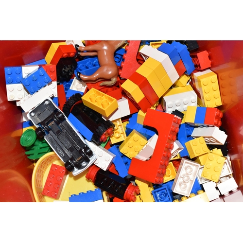 373 - THREE BOXES OF BOOKS AND LEGO, to include a Lego tub of Basic 1637 Lego pieces, ages 3+, a small Roy... 