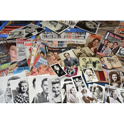 381 - SIX BOXES OF HOLLYWOOD & FILM EPHEMERA to include approximately thirty-eight book titles which inclu... 