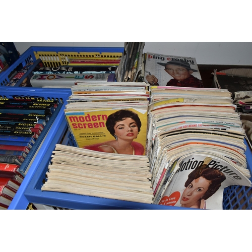 381 - SIX BOXES OF HOLLYWOOD & FILM EPHEMERA to include approximately thirty-eight book titles which inclu... 