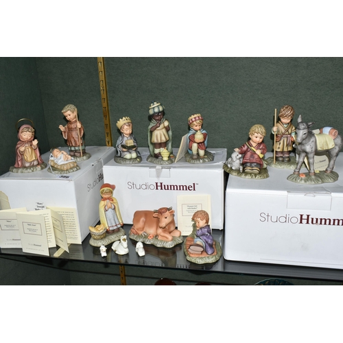 386 - A BOXED HUMMEL PART NATIVITY SET, designed in 1996 'inspired by the art of Berta Hummel', comprising... 