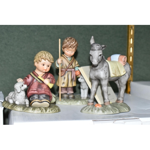 386 - A BOXED HUMMEL PART NATIVITY SET, designed in 1996 'inspired by the art of Berta Hummel', comprising... 