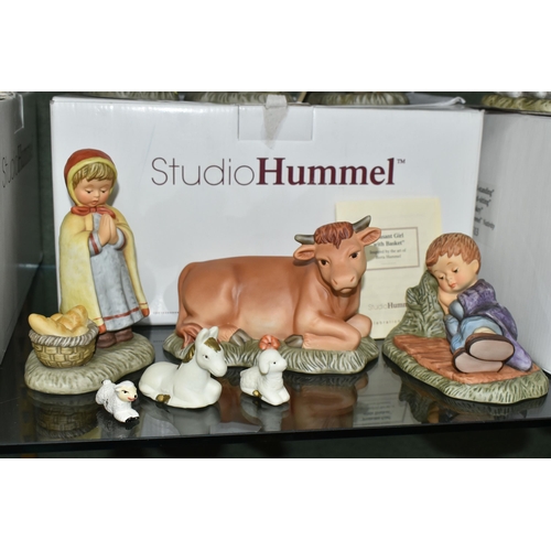 386 - A BOXED HUMMEL PART NATIVITY SET, designed in 1996 'inspired by the art of Berta Hummel', comprising... 