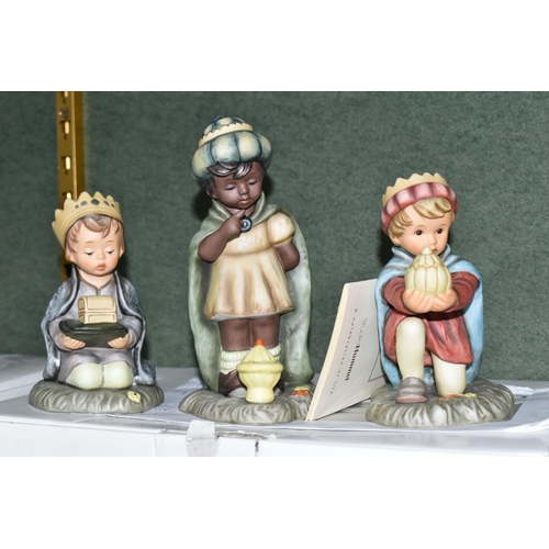 386 - A BOXED HUMMEL PART NATIVITY SET, designed in 1996 'inspired by the art of Berta Hummel', comprising... 