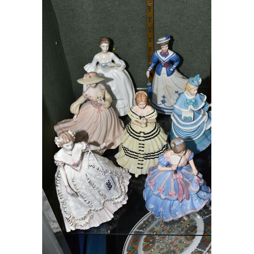 388 - SEVEN FIGURINES, to include Royal Worcester Sweetest Valentine limited edition figurine, numbered 79... 