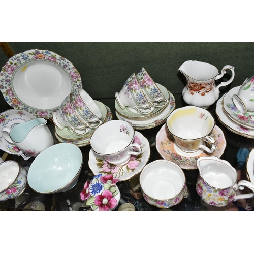 393 - A GROUP OF ROYAL ALBERT TEA WARES, thirty nine pieces in different patterns, comprising a thirteen p... 