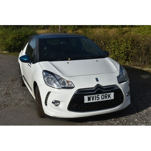 1001 - A CITROEN DS3 DSTYLE + PURETECH S/S HATCHBACK, REGISTRATION NUMBER WV15 ORK, 3 doors, 1200cc petrol ... 