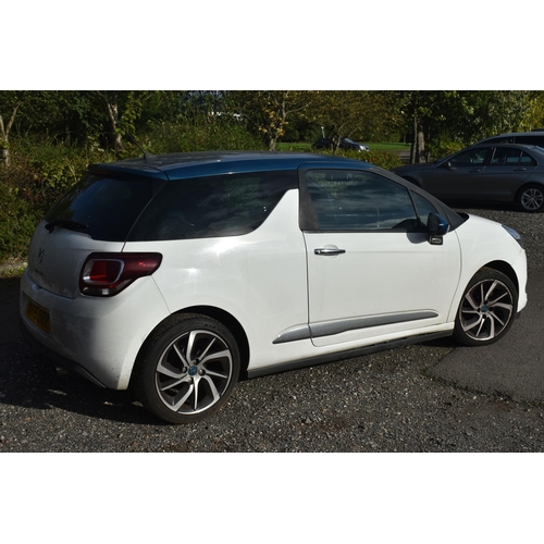 1001 - A CITROEN DS3 DSTYLE + PURETECH S/S HATCHBACK, REGISTRATION NUMBER WV15 ORK, 3 doors, 1200cc petrol ... 