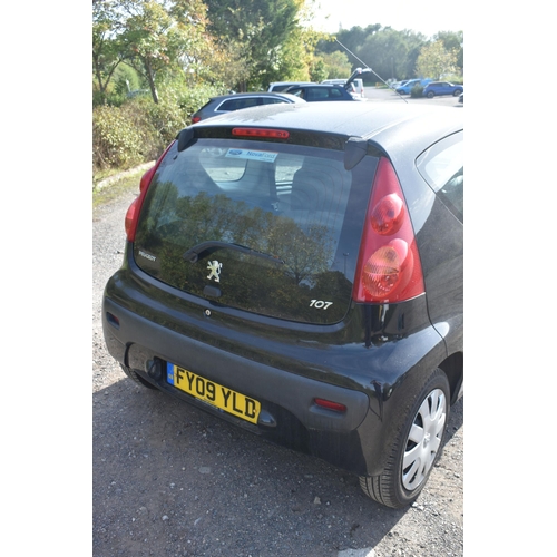 1003 - A PEUGEOT 107 URBAN ELITE HATCHBACK, REGISTRATION NUMBER FY09 YLD, 3 doors, 998cc petrol engine, 5 s... 