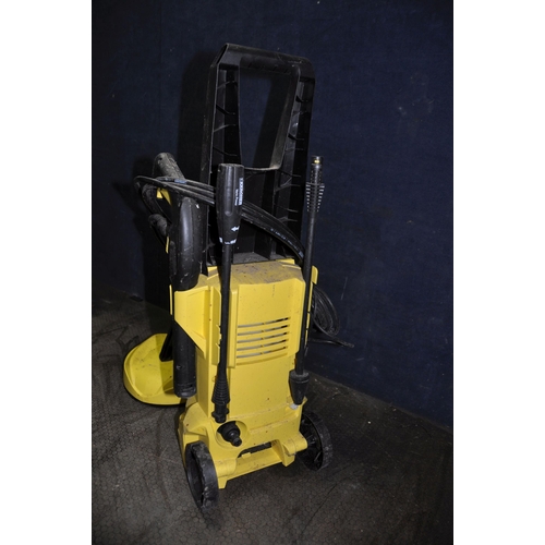 1133 - A KARCHER K2 PRESSURE WASHER, with lance, two nozzles and a Patio attachment (PAT pass and working)