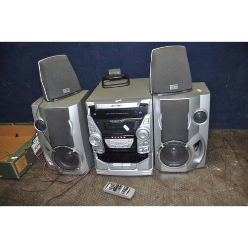 1137 - A SHARP CD-BA1700 MINI COMPONENT HI FI, with matching speakers, surround speakers and remote (PAT pa... 