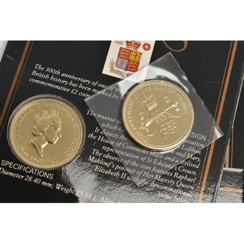 32 - TEN CARDED 'GUINNESS EXTRA 300TH ANNIVERSARY £2 COMMEMORATIVE COINS, each in protective sleeve with ... 