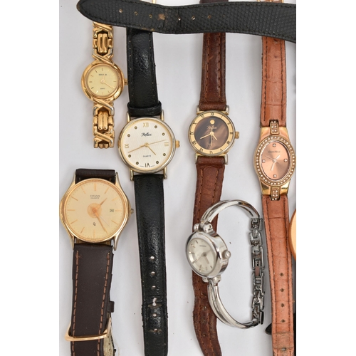 147 - A BAG OF ASSORTED WRISTWATCHES, mainly womens watches, names to include 'Reflex, Sekonda, Lorus, Cit... 