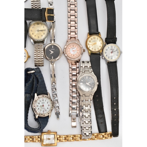 147 - A BAG OF ASSORTED WRISTWATCHES, mainly womens watches, names to include 'Reflex, Sekonda, Lorus, Cit... 