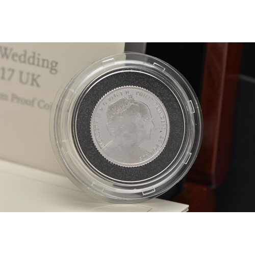 160 - THE PLATINUM WEDDING ANNIVERSARY 2017, Quarter Ounce Platinum Proof Coin 999.5 Platinum, 7.486 grams... 