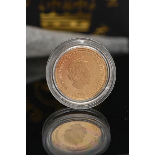 167 - A 2012 TRISTA DA CUNHA GOLD HALF SOVEREIGN For Diamond Jubilee comes boxed without certificate