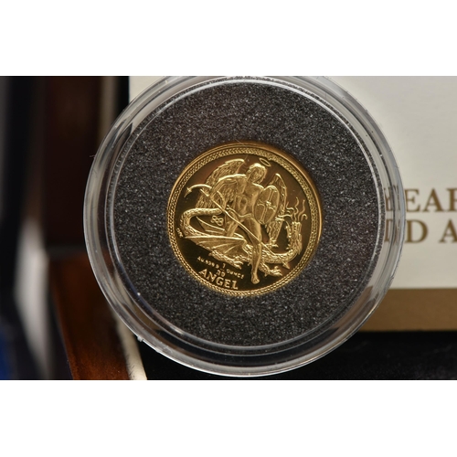 171 - 2008 25 YEAR ANNIVERSARY GOLD ANGEL COIN 1/20th OUNCE BOXED WITH CERTIFICATE, together with a 2008 1... 