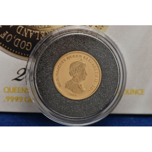 171 - 2008 25 YEAR ANNIVERSARY GOLD ANGEL COIN 1/20th OUNCE BOXED WITH CERTIFICATE, together with a 2008 1... 