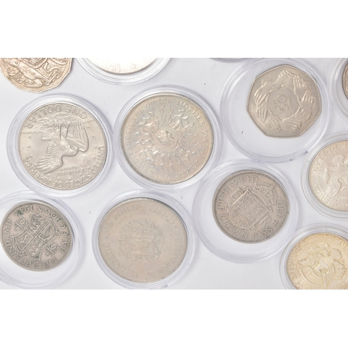 179 - A QUANTITY OF USA HALF DOLLAR COINS, to include 8 x Kennedy Half Dollars 1964, a Bell Half Dollar 19... 