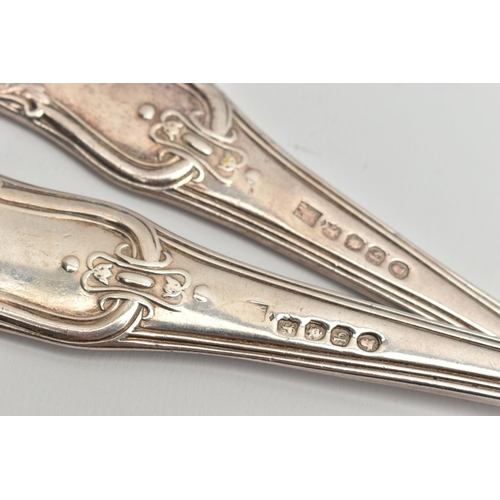 189 - STAFFORDSHIRE MILITARY INTEREST: A PAIR OF GEORGE III SILVER KINGS PATTERN BASTING SPOONS, engraved ... 