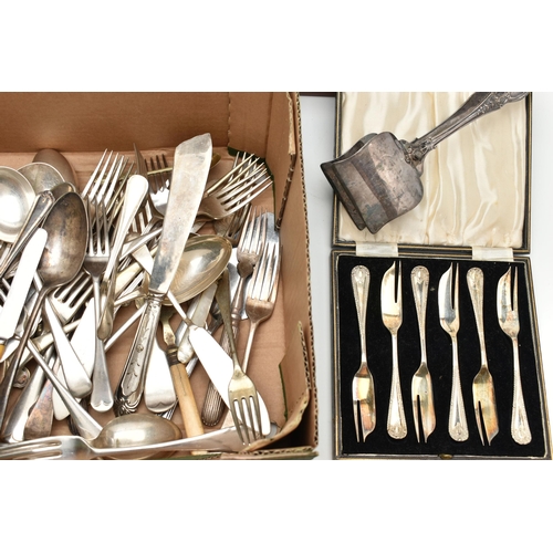 235 - ASSORTED CUTLERY, to include two wooden canteens of cutlery, two cased sets of cutlery, (some pieces... 