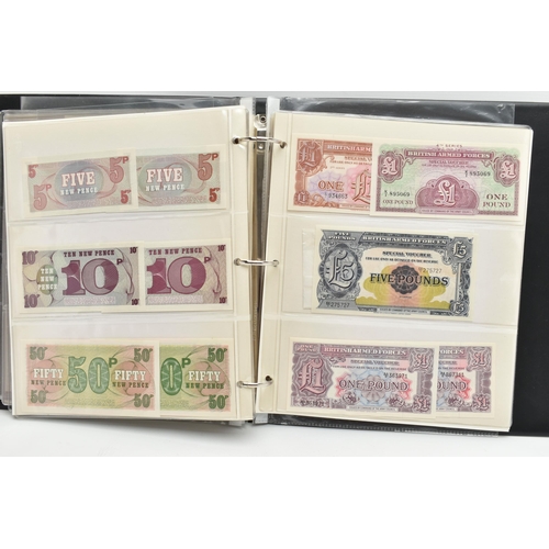 245 - A BANKNOTE ALBUM CONTAINING, United Kingdom and Ireland from 1914 onward to include Bradbury 10/- pr... 