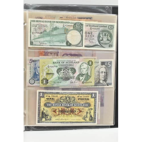 245 - A BANKNOTE ALBUM CONTAINING, United Kingdom and Ireland from 1914 onward to include Bradbury 10/- pr... 