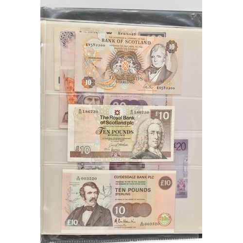 245 - A BANKNOTE ALBUM CONTAINING, United Kingdom and Ireland from 1914 onward to include Bradbury 10/- pr... 