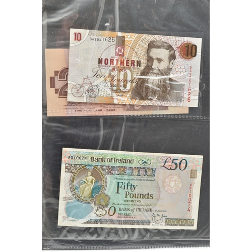 245 - A BANKNOTE ALBUM CONTAINING, United Kingdom and Ireland from 1914 onward to include Bradbury 10/- pr... 