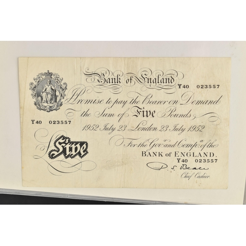 245 - A BANKNOTE ALBUM CONTAINING, United Kingdom and Ireland from 1914 onward to include Bradbury 10/- pr... 