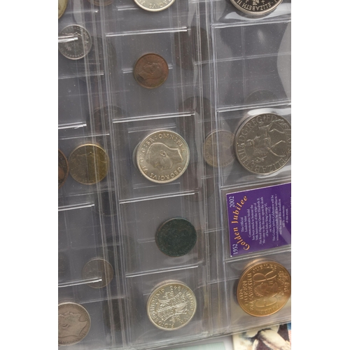 247 - A LARGE PLASTIC BOX OF MIXED COINS, to include, two Retro pattern coin collections Edward VIII Three... 