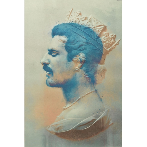 312 - TINY RIOT (CONTEMPORARY ART COLLECTIVE - ANDREW, SARAH & NATALIE) 'KILLER QUEEN', a  portrait of Fre... 